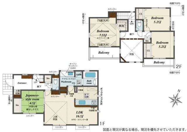 間取図/区画図:【大型開発分譲地!制震ダンパー搭載&耐震等級3の長期優良住宅!】カースペース2台可スタイリッシュな吹き抜けありLDKはおしゃれ感を演出する折上天井