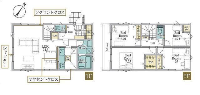 間取図/区画図:【大通りからすぐの立地！弥生台駅徒歩13分、カースペース並列2台駐車可】キッチンと洗面室が近く家事動線に配慮した設計周辺環境充実の暮らしやすい立地