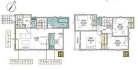 間取図/区画図:【大通りからすぐの立地！弥生台駅徒歩13分、カースペース並列2台駐車可】キッチンと洗面室が近く家事動線に配慮した設計周辺環境充実の暮らしやすい立地