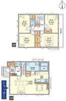 間取図/区画図:【桜ヶ丘駅徒歩8分！ZEH水準省エネ住宅！LDK19帖以上のゆとり間取り】カースペース2台可全室収納スペース完備建物保証・地盤保証10年