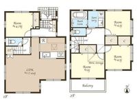 間取図/区画図:【相模大塚駅徒歩13分！注文住宅施工の閑静な住宅街】綾瀬スマートIC（東名高速）まで約3km主要採光南向きで陽当たり良好全室収納＆小屋裏収納あり