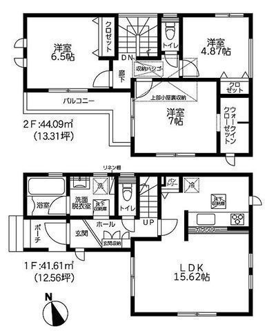 間取図/区画図:【断熱性能等級5の3LDK。大型浴室テレビやカードキーなど設備充実！】前面道路幅員6ｍで解放感ある立地です！WIC、パントリーリネン棚など収納豊富！