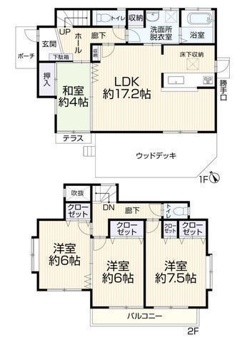 間取図/区画図:【内外装リフォームの再生住宅！敷地ゆったり38.5坪！】オール電化の4LDK！全室南西向きで陽当り良好！コンビニ・小学校徒歩10分以内！