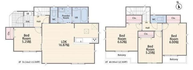 間取図/区画図:【3方道路角地につき開放感あり!全居室南西向きで日当たり良好】JR相模線『香川』駅徒歩12分目の前は中原街道、茅ヶ崎JCT至近住宅性能評価ダブル取得