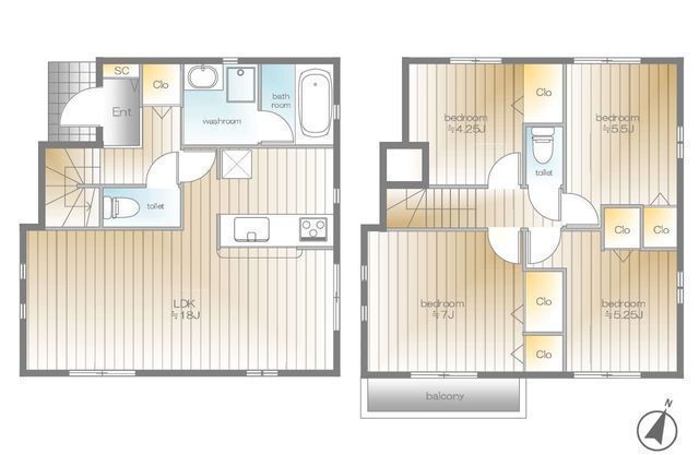 間取図/区画図:【太陽光発電＆オール電化の4LDK！2015年築を新規リノベーション完了】駐車スペース有り玄関ドアは便利な電子錠を採用リフォーム済みで即内覧できます