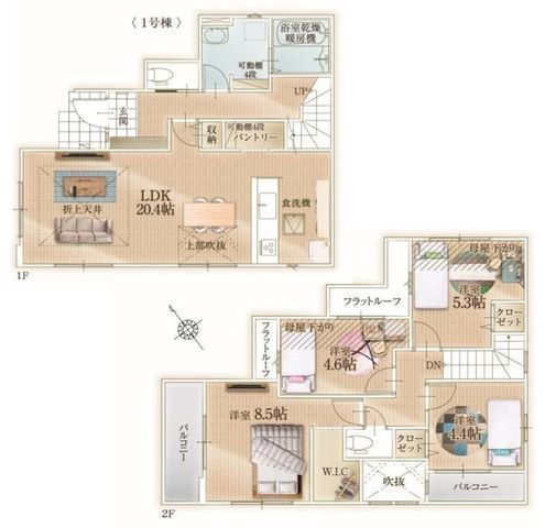 間取図/区画図:【南西側道路で陽当たり良好!2沿線利用可能の茅ヶ崎駅まで徒歩圏内&バス利用可!】建物10年瑕疵保証付・地盤20年保証周辺環境充実の暮らしやすい立地