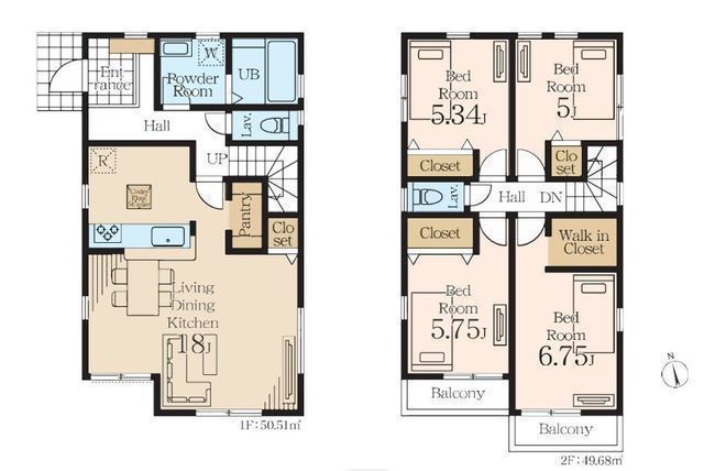 間取図/区画図:【カースペース並列2台可！長期優良住宅×住宅性能評価ダブル取得】瀬谷駅徒歩14分全室収納！WIC、パントリー完備主要採光南向きで陽当たり良好