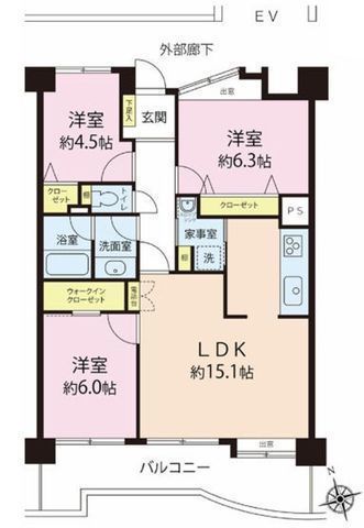 間取図/区画図:【最上階10階部分につき陽当たり・眺望良好!内装リフォーム済み3LDK】家事動線に配慮した設計南向きバルコニー商業施設も身近に揃う利便性の高い立地