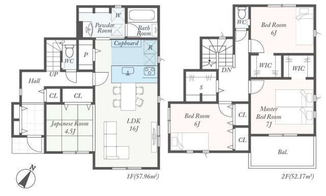 間取図/区画図:【土地49坪以上、全4棟の分譲戸建!安心の耐震構造住宅、駐車場2台可能!】食洗機やスマートコントロールキーなど充実の設備!モデルハウスございます!