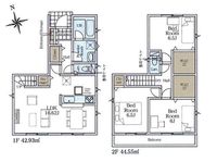 間取図/区画図:【全10棟の閑静な住宅街！耐震等級3＋制震装置搭載！住宅性能評価ダブル取得の安心住宅】全居室収納スペースあり南向きバルコニーのため陽当たり良好