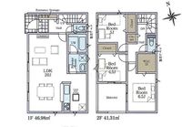 間取図/区画図:【全10棟の閑静な住宅街！耐震等級3＋制震装置搭載！住宅性能評価ダブル取得の安心住宅】全居室収納スペースあり南向きバルコニーのため陽当たり良好