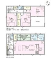 間取図/区画図:【綾瀬市早川の新築分譲全6棟。南向きLDK16帖以上の開放的な空間】カースペース2台以上駐車可全居室南向きで陽当たり良好耐震等級3＋制振装置搭載住宅性能評価ダブル取得防犯カメラ完備