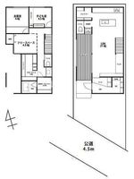間取図/区画図:【駅徒歩7分！南道路、南駐車場で陽当り良好！建築家プロデュースの分譲住宅！】土地39坪、ウッドデッキ付き！小学校まで徒歩7分、中学校徒歩1分！