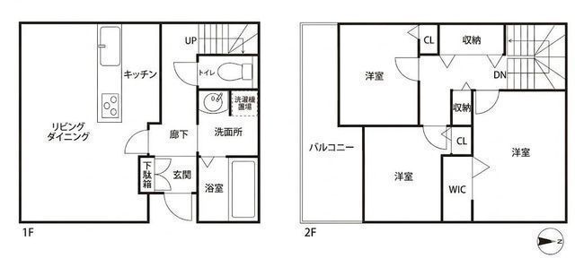 間取図/区画図:【入谷駅徒歩10分！3路線利用可能な好立地、2024年築の築浅3LDK】主要採光南向きで陽当たり良好全室収納＋WICなど収納も充実緑豊かな住宅地