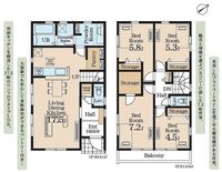 間取図/区画図:【安心の耐震構造住宅、性能評価書付!戸建て！モデルハウスございます！】駅徒歩9分、土地40坪の整形地！南東道路で陽当り良好！そうてつローゼン徒歩10分！