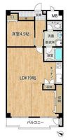間取図/区画図:【最上階につき陽当たり・通風・眺望良好な1LDKリフォーム物件】小田急線「座間」駅徒歩10分水回り一新！室内リフォーム済2LDK間取り変更可能敷地内に公園、スーパー等も近く周辺環境充実