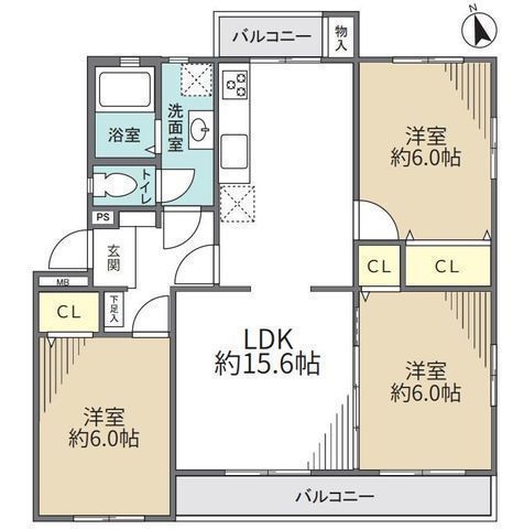 間取図/区画図:【室内フルリノベーションの三方角部屋！ペット飼育可能！】専用トランクルーム・全室収納で収納豊富！小学校・コンビニ・ドラッグストアなど徒歩10分以内！