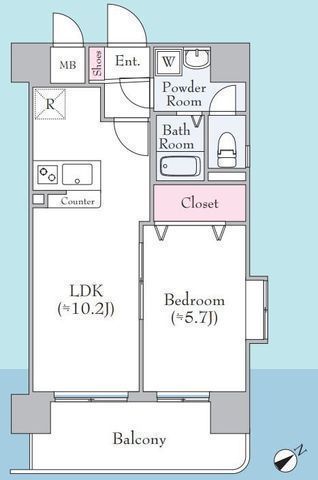 間取図/区画図:【ターミナル駅の藤沢駅徒歩6分！5階南西向き角部屋で陽当り良好！】床暖房付きLDK！ペット飼育可能！投資用物件としてもお考え下さい！