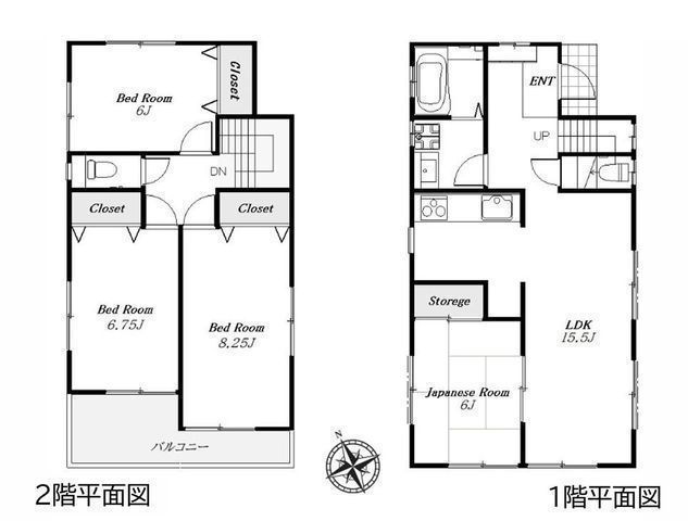 間取図/区画図:【カースペース並列2台可能！リフォーム済の広々4LDK、全居室6帖以上のゆとりある住まい】主要採光南向きのため陽当たり良好調理に集中できる独立キッチン