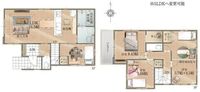 間取図/区画図:【モデルハウスございます！敷地面積39坪以上のゆとりある4LDK】相武台前駅徒歩6分の好立地カースペース並列2台可5LDKへ変更可能、間仕切り対応可
