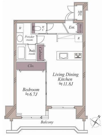 間取図/区画図:【3路線利用可！藤沢駅徒歩7分！2026年7月フルリフォーム完了予定の1LDK】食洗機や浴室乾燥機など充実の設備仕様南東向きバルコニーのため陽当たり良好
