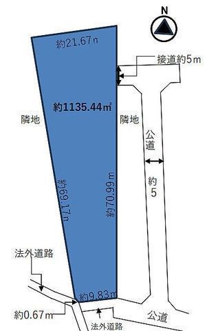 間取図/区画図:【敷地343坪！建築条件無しですのでお好きなハウスメーカーで建築できます！】相鉄ローゼンまで徒歩9分！人気の海老名駅利用可能！