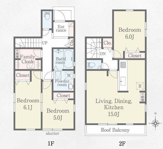 間取図/区画図:【モデルハウスございます！断熱・耐震等級取得の長期優良住宅！陽当たり良好】小学校・公園が近く自然に恵まれた住環境全居室収納スペースあり、WIC設置