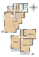 間取図/区画図:【内装リフォーム済みで即内覧できます！お庭のある3LDK】隣棟間隔が空いているため陽当たり通風良好LDK20帖のゆとりある空間カースペース1台可