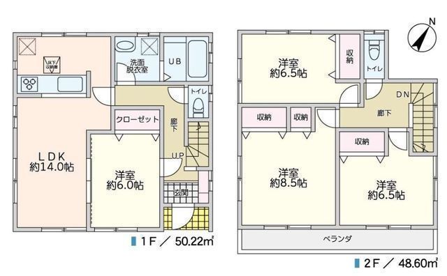 間取図/区画図:【即内覧できます！内外装リフォーム済！全居室6帖以上の4LDK】藤沢本町駅徒歩15分の好立地主要採光南東向きのため陽当たり良好1階の和室を洋室へ変更