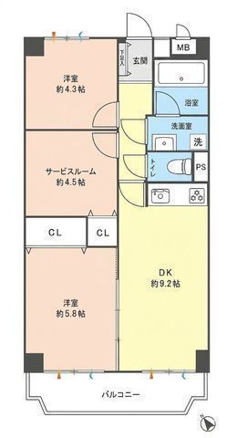 間取図/区画図:【即内覧できます！3沿線利用可「海老名」駅まで徒歩約5分の好立地】新規フルリノベーション予定南西向きで陽当たり良好近隣に商業施設が充実