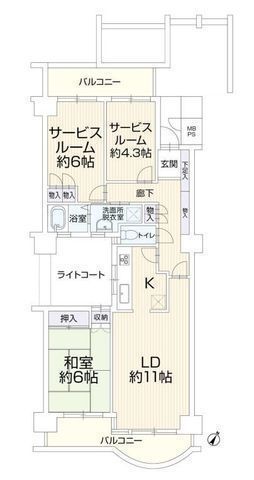 間取図/区画図:【小田急江ノ島線「鶴間」駅徒歩6分!南東向きで陽当たり良好!】2026年6月内装リフォーム!小中学校やスーパーが徒歩5分以内に揃い、生活便利な立地!