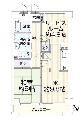間取図/区画図:【R8年6月には室内リフォームが完了予定の1SDK!空室につき即引渡可】相武台駅まで徒歩10分の好立地通勤通学やお買物に便利な周辺環境
