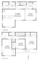 間取図/区画図:【2018年築の4LDK！門沢橋駅まで平坦10分の好立地】R8.6月リフォーム完工予定全居室南向きのため陽当たり良好食洗機付き、カースペース1台付