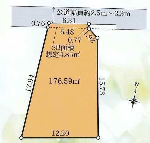 間取図/区画図:【駅徒歩4分!建築条件無しですのでお好きなハウスメーカーで建築できます!土地53坪!】人気の藤沢駅徒歩10分の好立地!コンビニ・ドラッグストア徒歩9分以内!