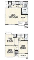 間取図/区画図:【内見可能！内装フルリフォームの再生住宅！全室二面採光の3LDK！】小中学校徒歩9分以内！コンビニ、スーパーは徒歩5分以内で生活便利な立地です！