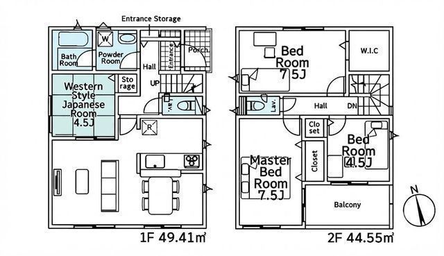 間取図/区画図:【内見できるモデルハウスあり!南東側道路幅員4.5mで陽当たり良好】住宅性能評価ダブル取得+制振装置を搭載全居室収納スペースあり防犯カメラ完備