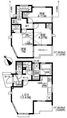 間取図/区画図:【即内見できるモデルハウスあります!南西道路で陽当り良好!】断熱性能等級5の省エネ住宅!小屋裏収納やウォークインクローゼットで収納豊富です!