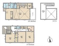 間取図/区画図:【全8区画の開発分譲地！明るく開放的な吹抜のあるLDK】2階LDKのため周囲を気にせずプライバシー確保WIC・書斎・ロフト完備買い物に便利な周辺環境