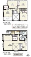 間取図/区画図:【即内覧可能なモデルハウスございます！土地45坪以上、駐車場並列3台可能！】吹抜けのある大型LDK！全室収納・ダブルWICで収納豊富！