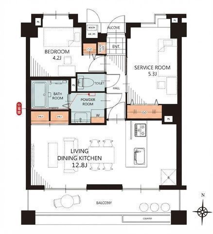 間取図/区画図:【R8.11月新規内装リフォーム完了予定!10階南向きにつき陽当たり良好】3沿線利用可「海老名」駅まで平坦徒歩9分水回り一新で快適生活大型商業施設が徒歩圏内