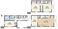 間取図/区画図:【令和8年7月リフォーム完了の3LDK＋S！いつでも内覧していただけます】ビルトイン車庫付き水回り一新で快適生活全居室南向きのため陽当たり良好