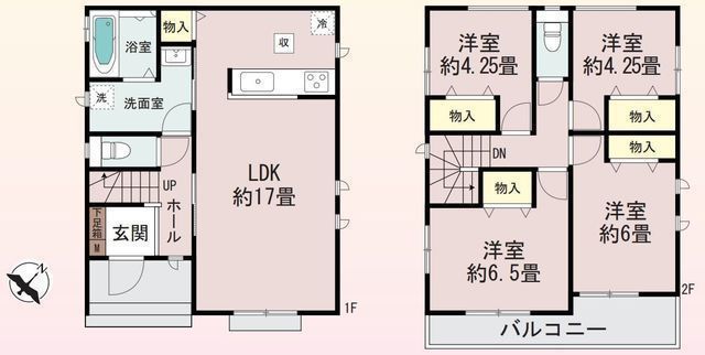 間取図/区画図:【即内覧できるモデルハウスございます！土地36坪、南東道路で陽当り良好！】安心の耐震構造住宅、性能評価書付！ZEH水準の省エネラベルの4LDK！