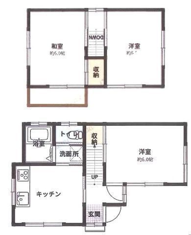 間取図/区画図:【駅徒歩10分以内で2駅利用可能!空家につき即内覧できます!】全室二面採光で解放感ある間取です!スーパーまで徒歩3分で生活便利な立地です!