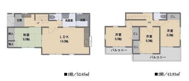 間取図/区画図:【陽当たり良好!全室南西向き・南西ワイドバルコニーの4LDK!】全室6帖以上、収納豊富な間取です!