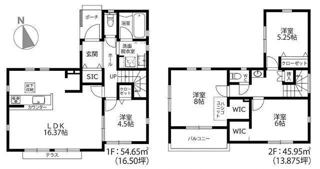 間取図/区画図:【敷地約40坪！つきみ野駅徒歩16分！モデルハウス内覧案内いたします♪】カースペース並列2台可収納・設備充実全6棟ゆとりある開発分譲地　閑静な住宅街