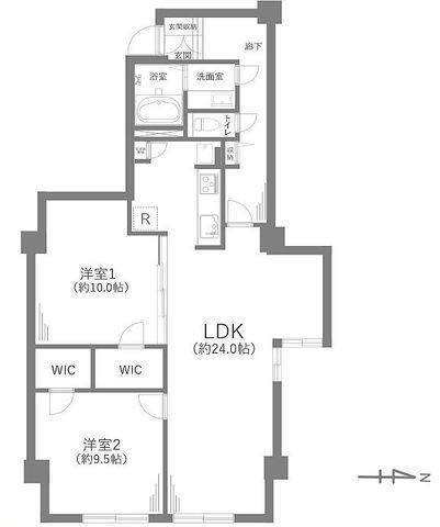間取図/区画図:【海と江の島を一望できるロケーション!江の島花火大会も楽しめます!】LDK24帖、主寝室10帖!海岸まで徒歩4分!ペット飼育可能です!